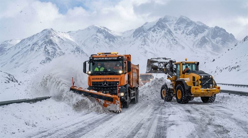 Erzurum Kış Sezonu Karla Mücadele ve Kop Dağı Acil Yol Açma Seferberliği